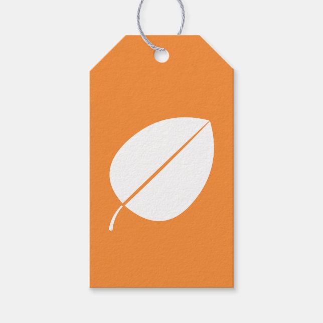 Caídas en etiqueta de regalo Naranja (Anverso)