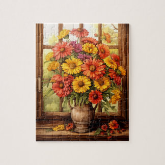 Caídas Flores Helenium Puzzle 110 Pcs. 20,3 cm x 2