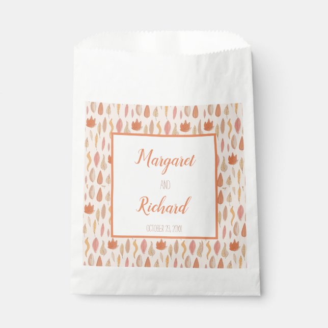 Caídas Sale Bolsas de Favor de Boda de Otoño (Anverso)