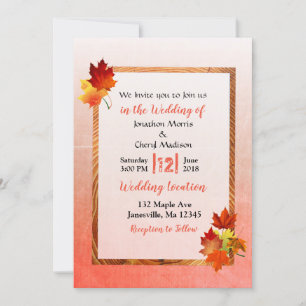 Caídas Sale Invitaciones de Boda Otoño