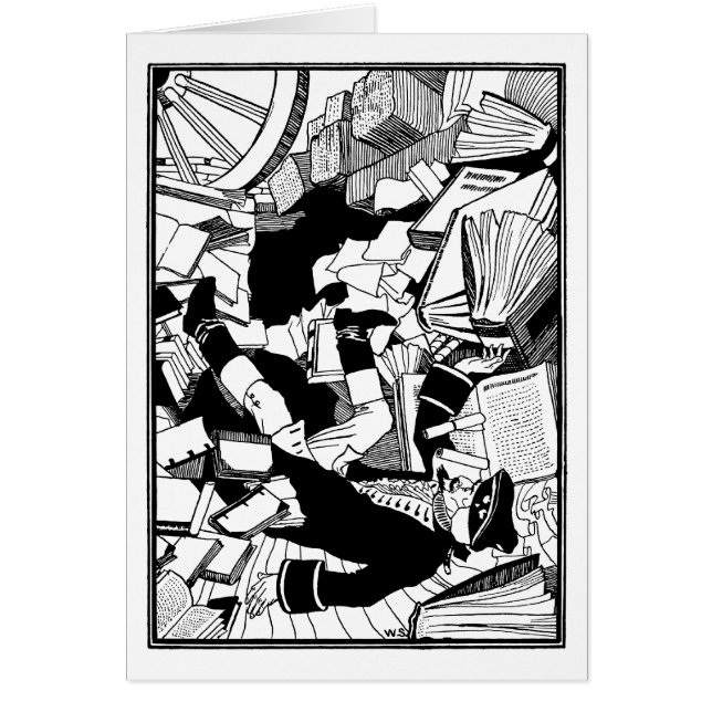 Caído entre los libros (Frente)