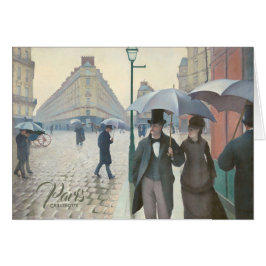 Caillebotte Paris Street en clima lluvioso Card