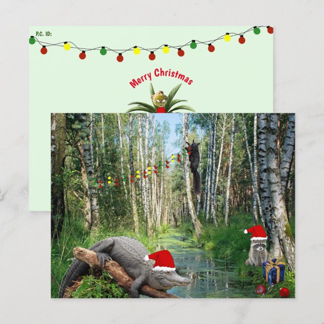 Caimán de pantano de Florida y Navidad de vida sil (Anverso / Reverso)