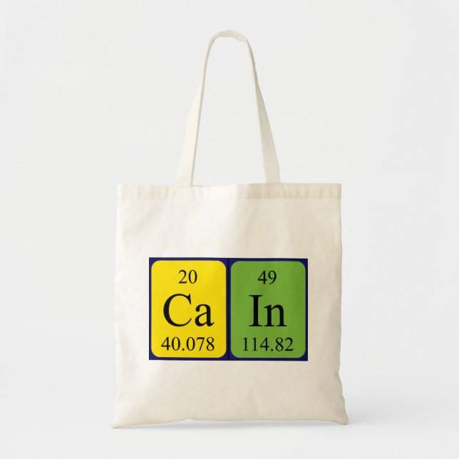 Caín nombre de tabla periódica de la bolsa (Frente)