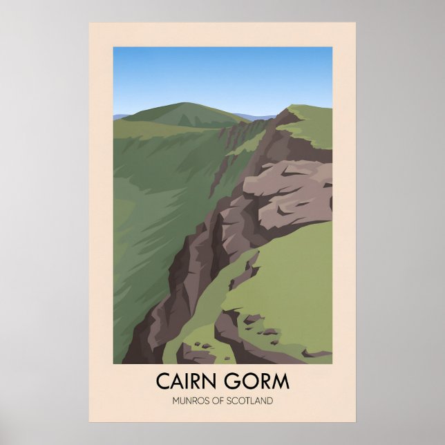 Cairn Gorm Munros de Escocia Póster de viaje (Frente)