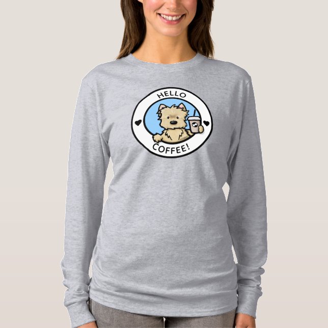 Cairn Terrier Coffee Amantes de la camiseta (Anverso)