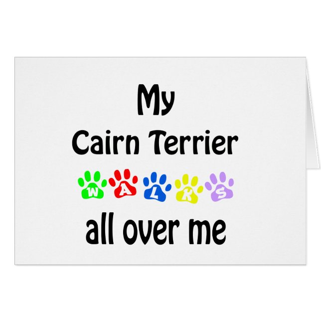 Cairn Terrier Walks Design (Anverso (Horizontal))