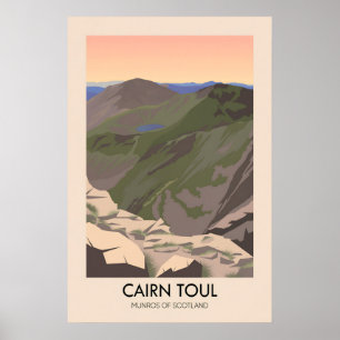 Cairn Toul Munros De Escocia Póster De Viaje