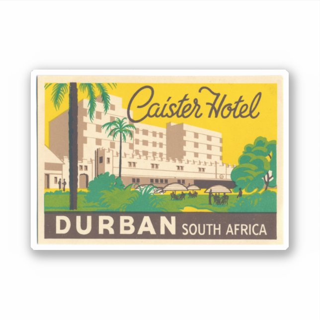 Caiseter Hotel Durban Sudáfrica Pegatina (Anverso)