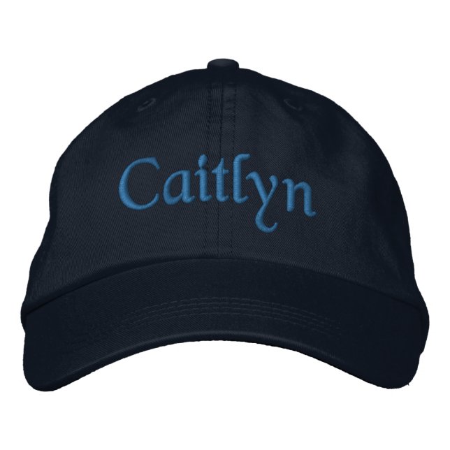 Caitlyn Embroidered Béisbol Cap / Gorra Azul (Anverso)
