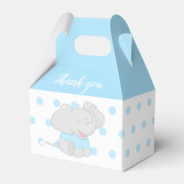 Caja azul dulce con Baby Shower elefante