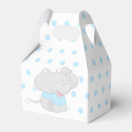 Caja azul dulce con Baby Shower elefante