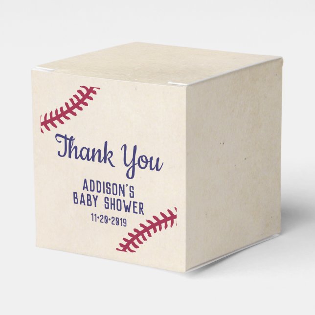Caja Baby Shower Favorita Temática del Béisbol (Costado Anverso)