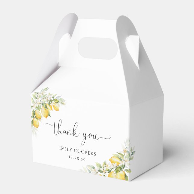 Caja Baby Shower Favorito de cítricos verdes limon (Front Side)