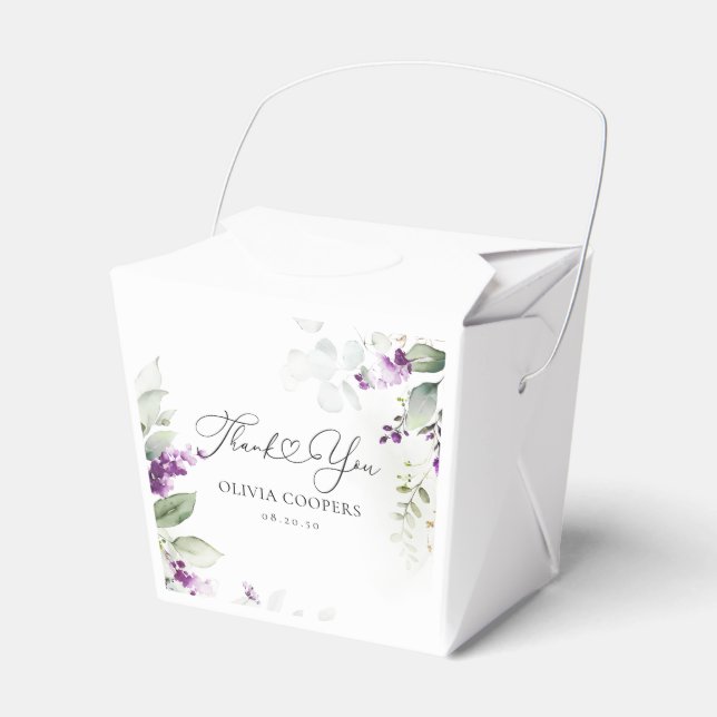 Caja Baby Shower Favorito de Lavender Purple Green (Front Side)