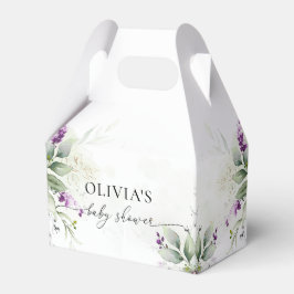 Caja Baby Shower Favorito de Lavender Purple Green