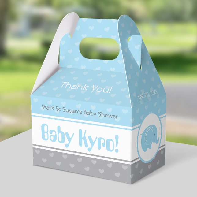 Caja Baby Shower Gable con elefante - Niño (Subido por el creador)