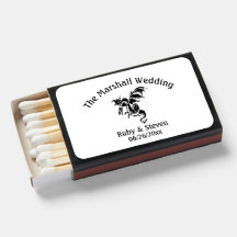 Caja blanca de diseño de dragón negro