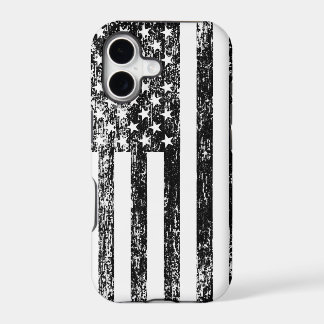 Caja blanco y negro del iPhone de la bandera