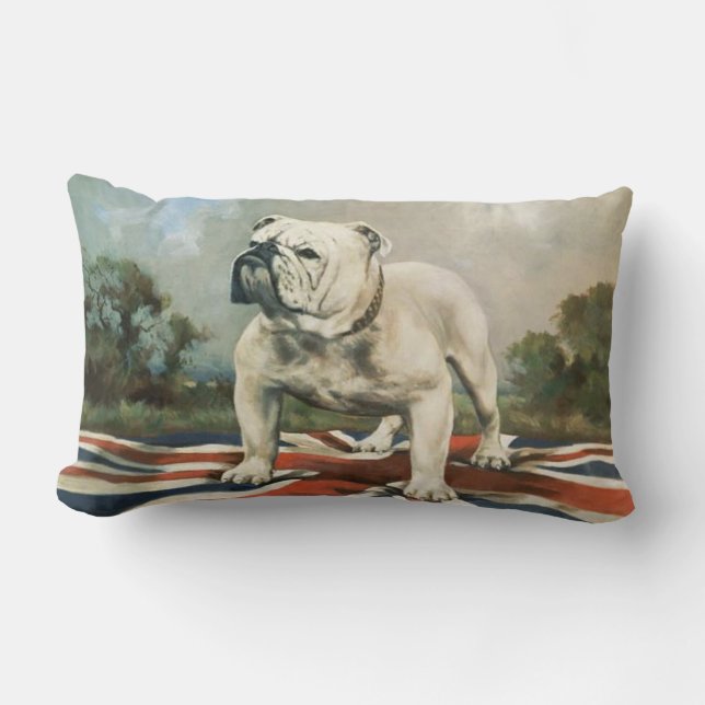 Caja británica de la almohada del bulldog (Anverso)