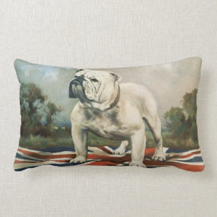 Caja británica de la almohada del bulldog