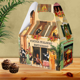 Caja de agradecimiento italiana romántica