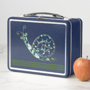 Caja de almuerzo - Caracol de piedra azul