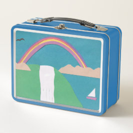 Caja de almuerzo con diseño arcoiris