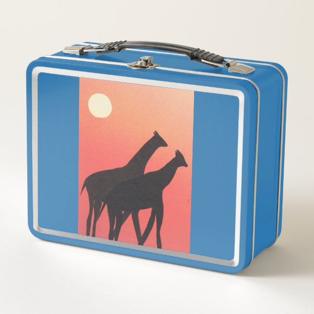 Caja de almuerzo con diseño de jirafa (Anverso)