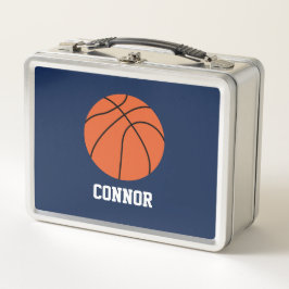 Caja de almuerzo con temas de baloncesto