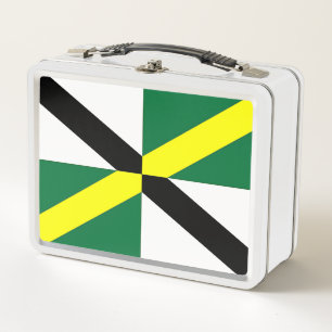 Caja de almuerzo de acero inoxidable con bandera d