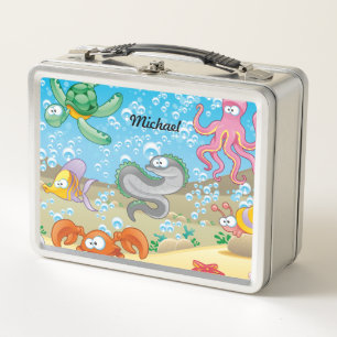 Caja de almuerzo de acero inoxidable Sea Life