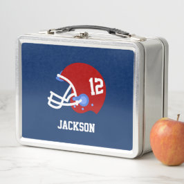 Caja de almuerzo de cascos de fútbol