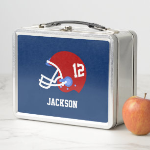 Caja de almuerzo de cascos de fútbol