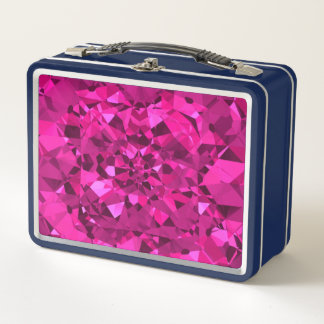 Caja de Almuerzo de Gema Rosa Brillante