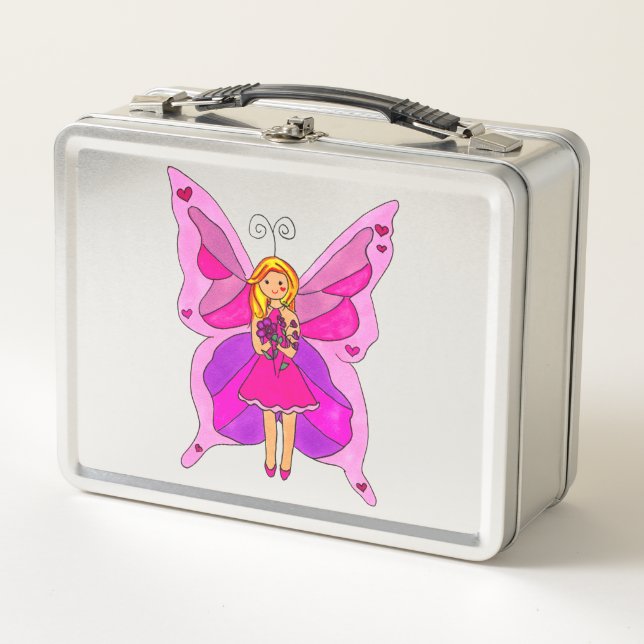 Caja de almuerzo de mariposa de hadas (Anverso)