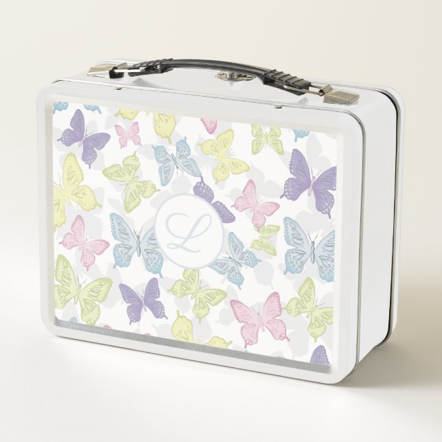 Caja de almuerzo de mariposas pastel (Reverso)
