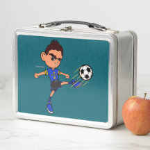 Caja de almuerzo de metal coleccionable de fútbol,