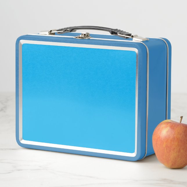 Caja de almuerzo de metal con gradiente azul perso (In situ)