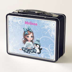 Caja de almuerzo de metal con nombre personalizado