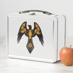 Caja de almuerzo de metal Cuervo Nórdico