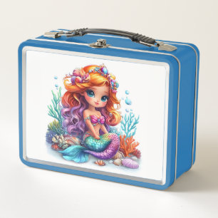 Caja de Almuerzo de Metal de Sirena
