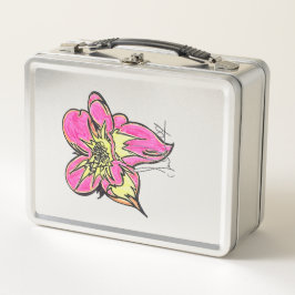 Caja de almuerzo de metal Flower Power Classic