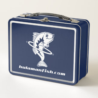 Caja de almuerzo de metal HulaMan Azul