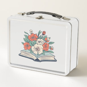Caja de almuerzo de metal para libros