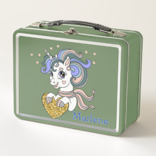 Caja de almuerzo de metal personalizable de unicor