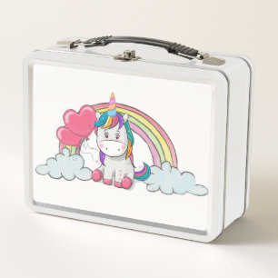 Caja de Almuerzo de Metal Unicornio