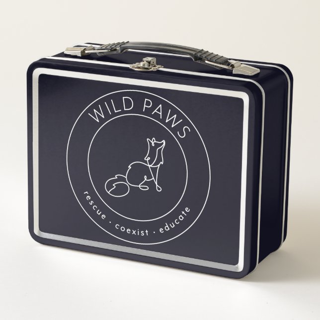 Caja de Almuerzo de Metal Wild Paws (Anverso)