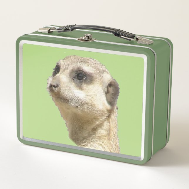 Caja de almuerzo de Personalizable Cute Meerkat (Anverso)