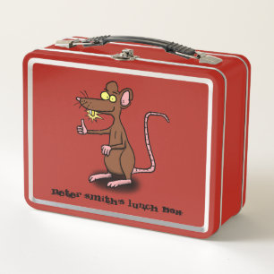 Caja de almuerzo de personalizado de rata marrón d